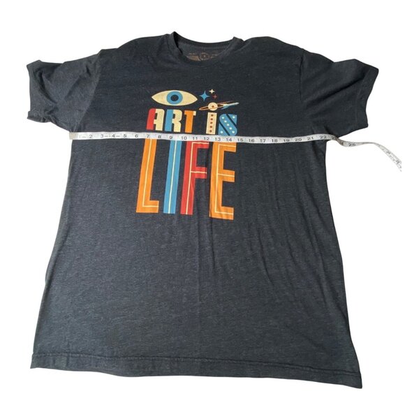 Art Is Life Graphic T-Shirt X-Large By Real Thread Heather Gray Soft Cotton-Blen - Picture 4 of 6